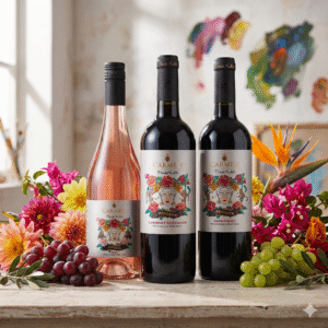 Kit Trio Arte & Vinho – Coleção Exclusiva Frida Kahlo